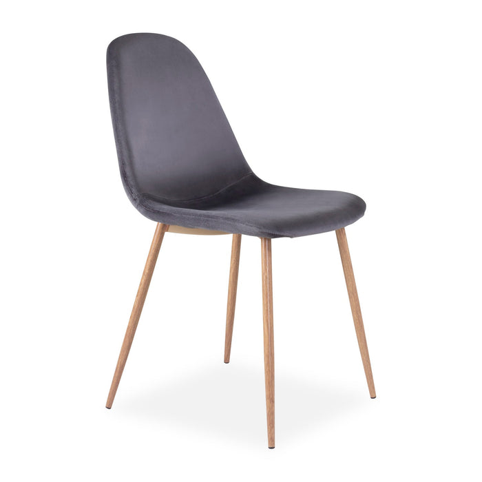 Comedor 4 Ptos Harrison Microfibra Gris, Natural