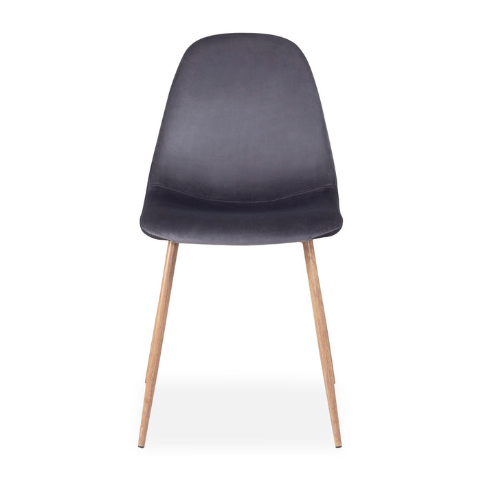 Comedor 4 Ptos Harrison Microfibra Gris, Natural
