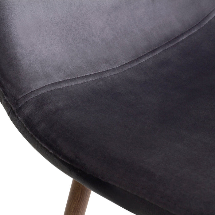 Comedor 4 Ptos Harrison Microfibra Gris, Natural