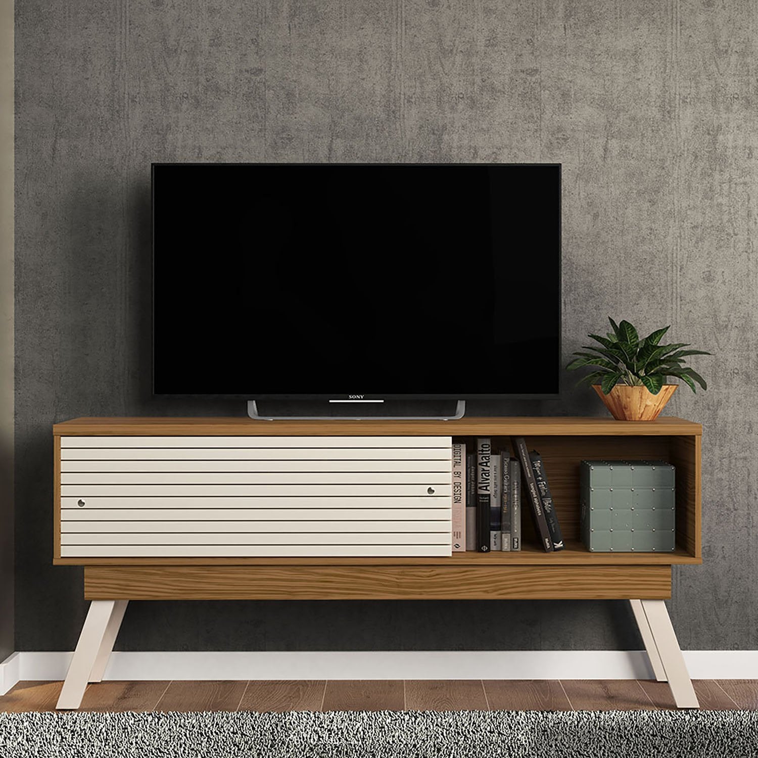 Mesa de TV Florens Natural/Beige