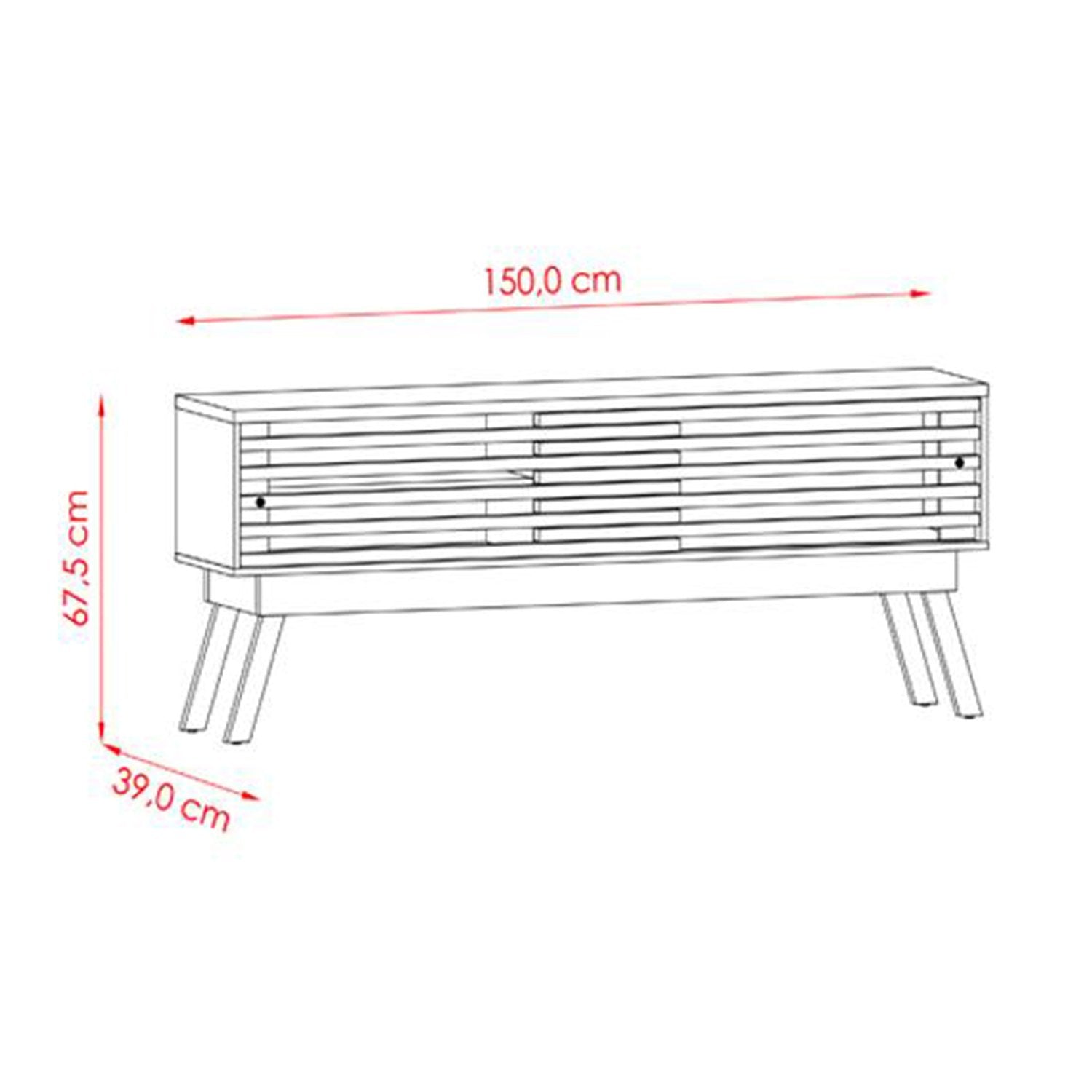 Mesa de TV Florens Natural/Beige