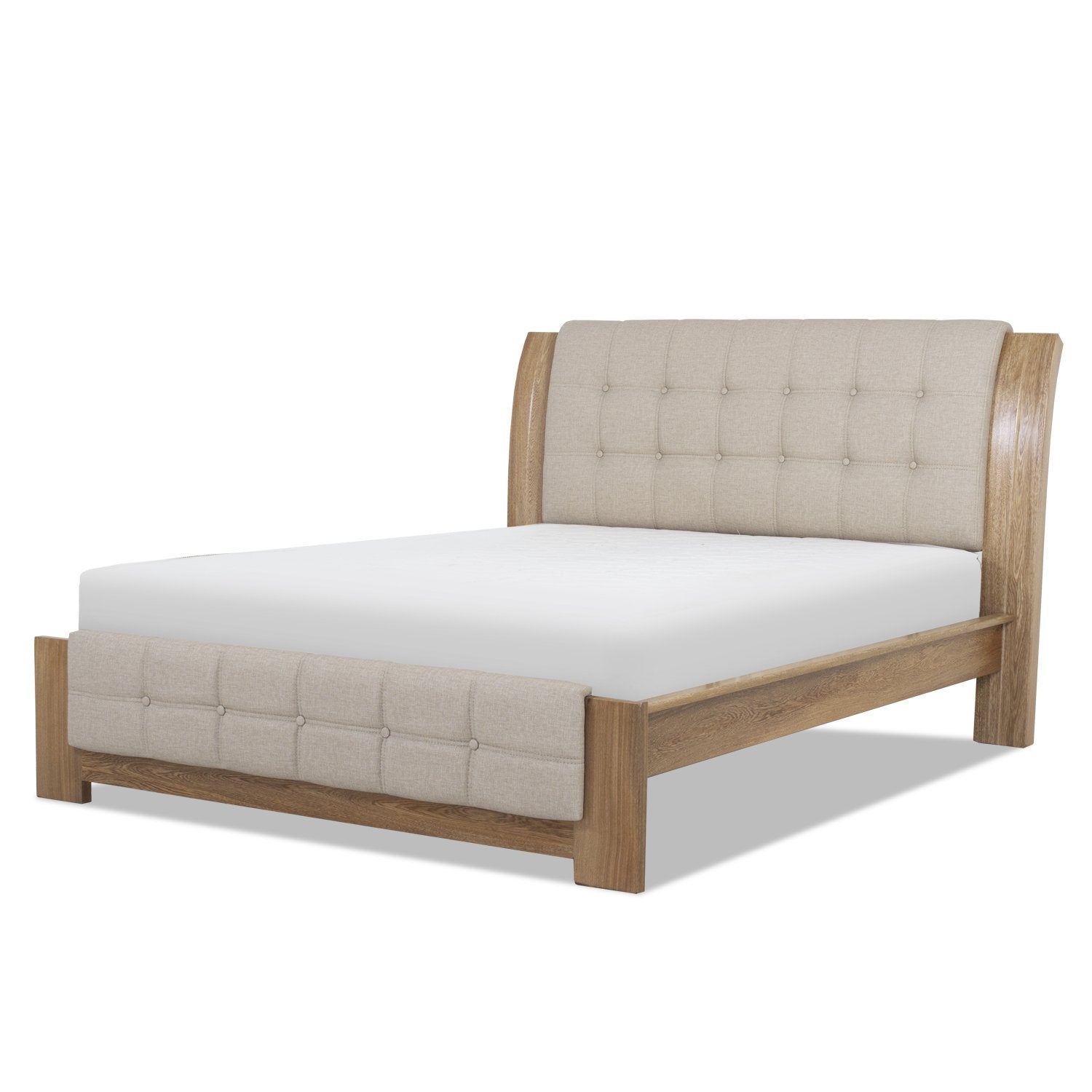 Cama Full Noruega Eurolino Marfil, Natural