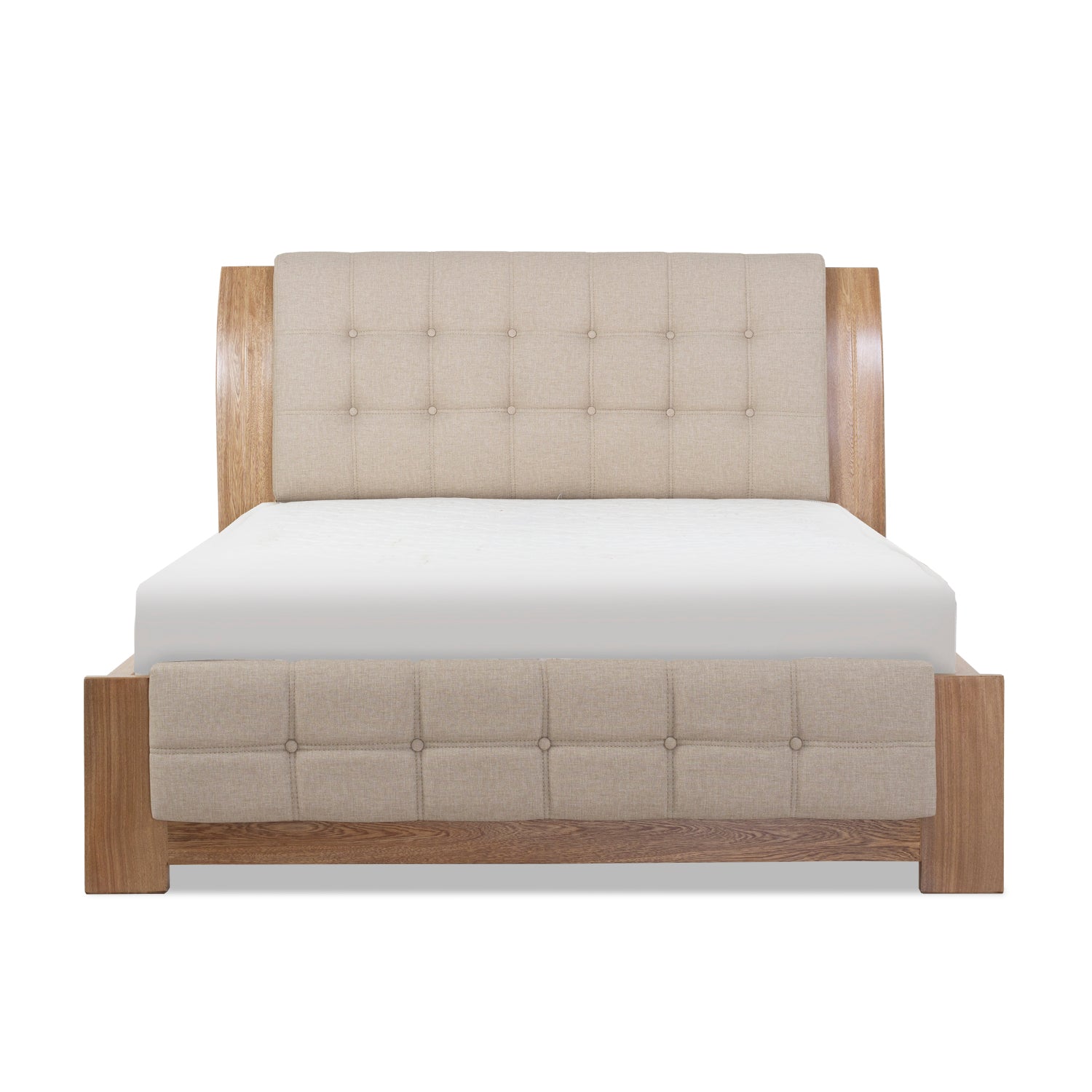 Cama Queen Noruega Eurolino Marfil, Natural