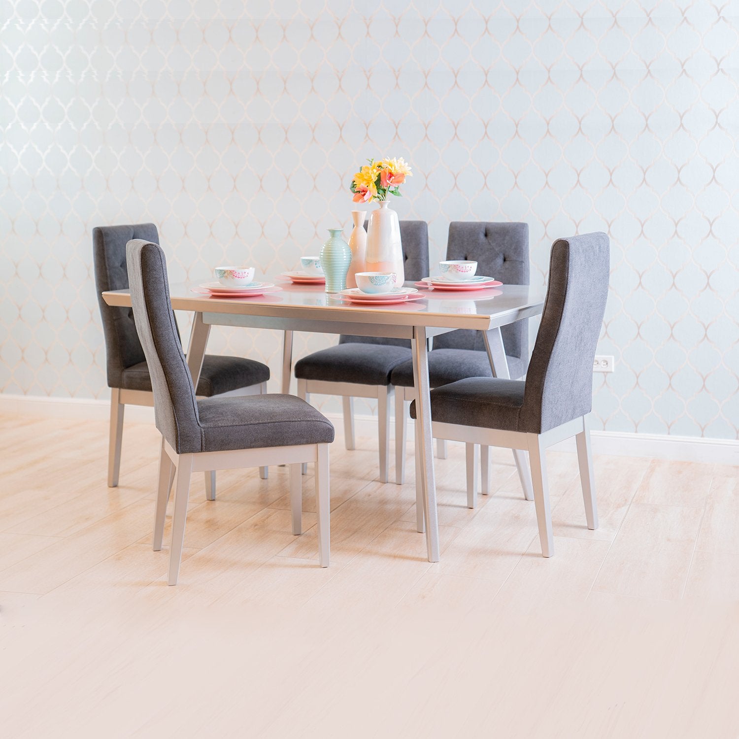 Comedor 6 Ptos Monet Gris