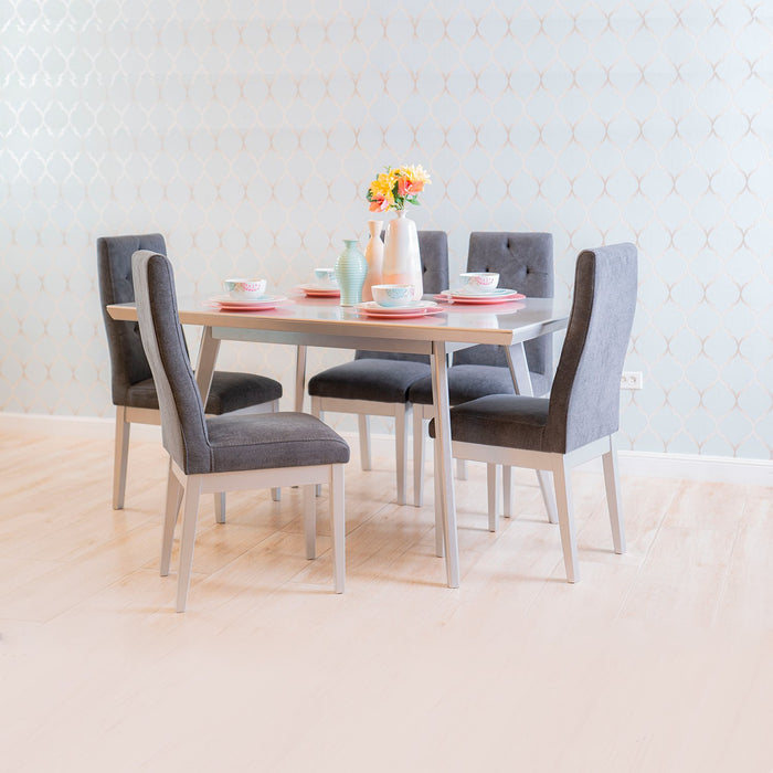 Comedor 6 Ptos Monet Gris