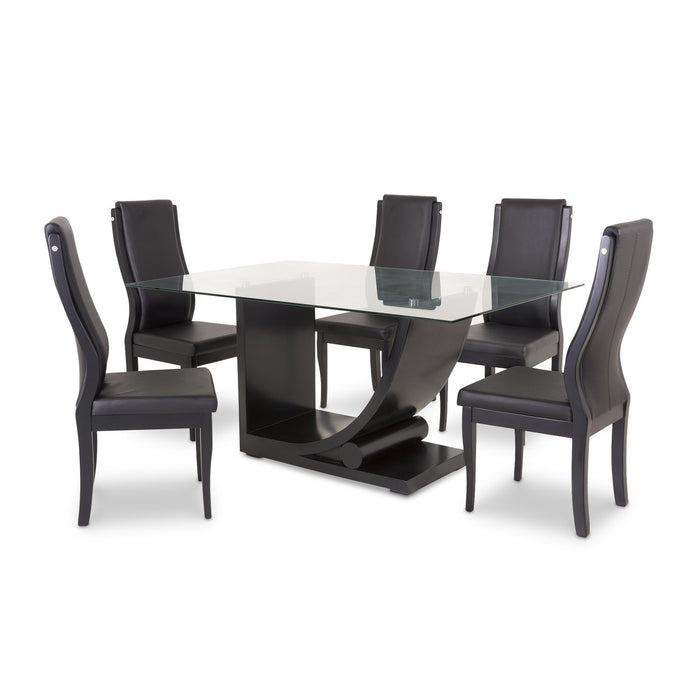 Comedor 6 Puestos Sebastián Eurocuero Negro