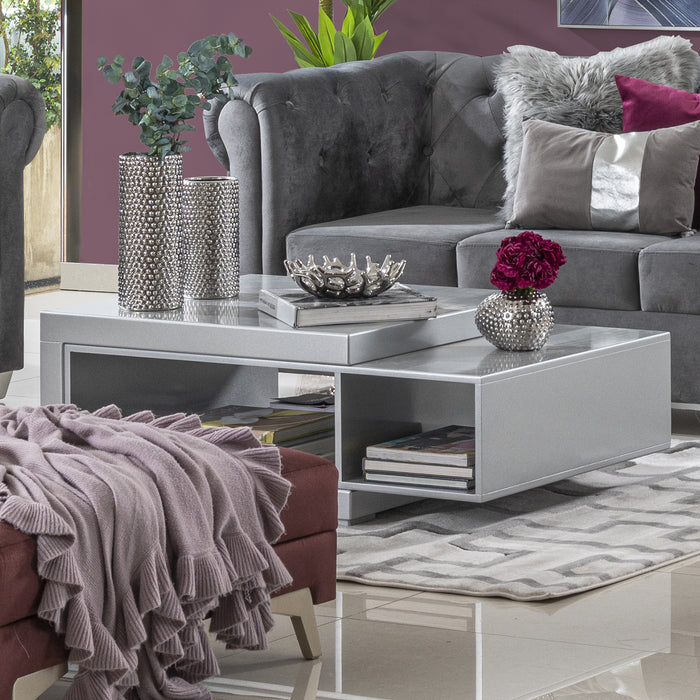 Mesa De Centro Luxury Plata