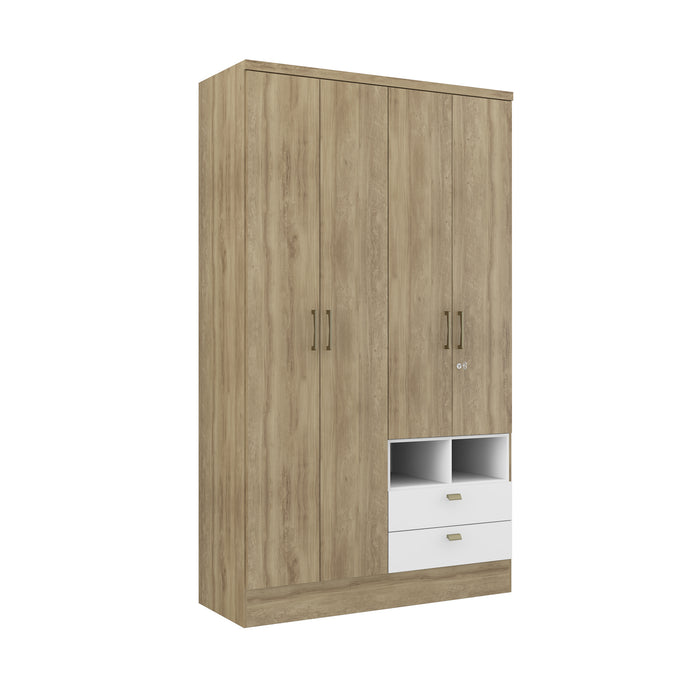 Ropero Sidney Natural Con Blanco