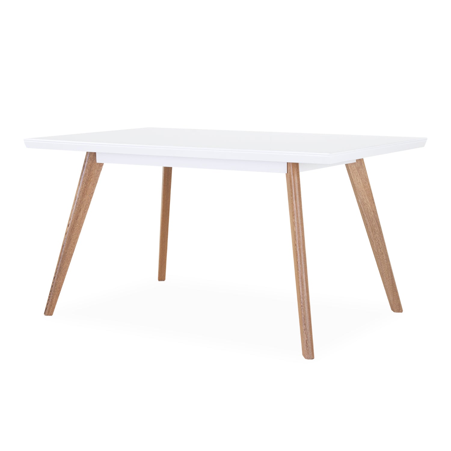 Comedor 6 Ptos Bruno Eurolino Marfil, Natural y Blanco