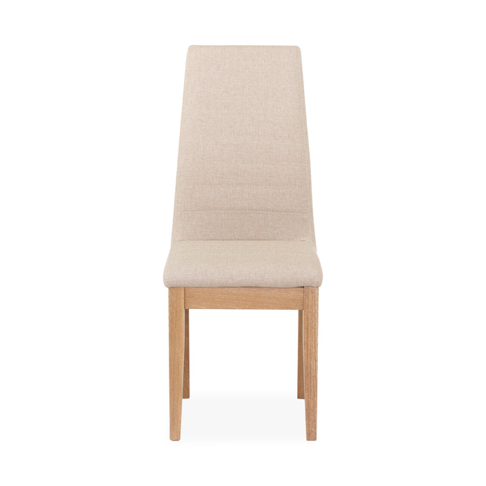 Comedor 6 Ptos Bruno Eurolino Marfil, Natural y Blanco