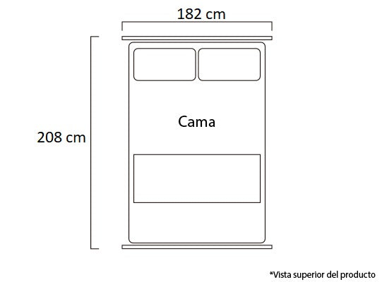 Cama Queen Foster Eurolino Blanco Perla, Champaña