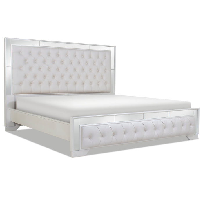 Cama King Foster Eurolino Perla, Espejo