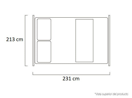 Cama King Foster Eurolino Perla, Espejo