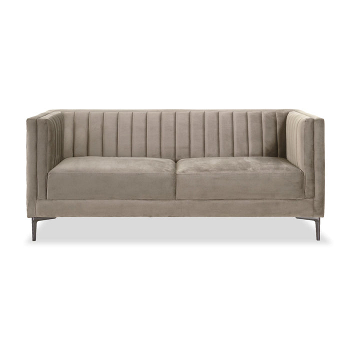 Sofá 2 Ptos Celta Velvet Garden Taupe, Negro