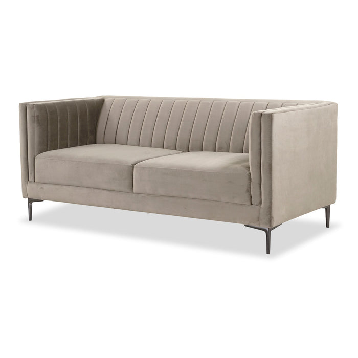 Sofá 2 Ptos Celta Velvet Garden Taupe, Negro
