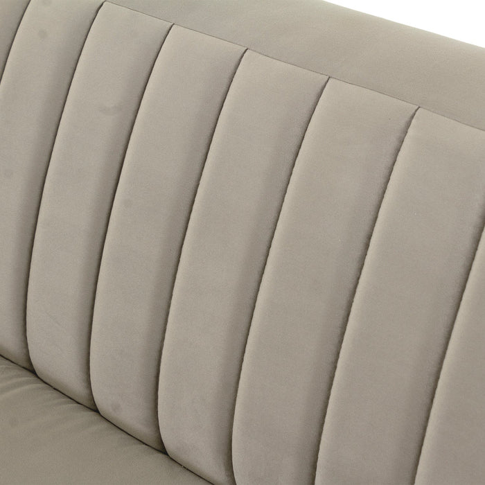 Sofá 2 Ptos Celta Velvet Garden Taupe, Negro