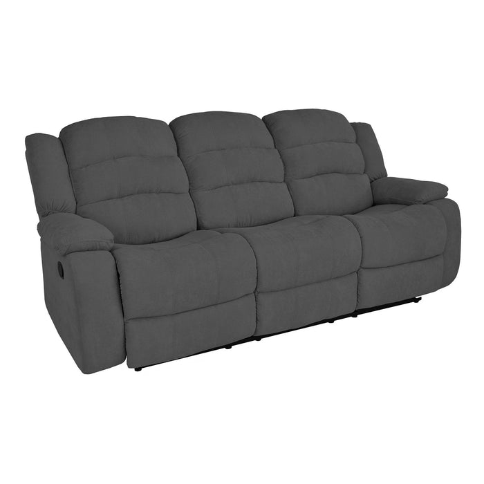 Sofá Reclinable 3 Ptos Nico Microfibra Suprema Gri