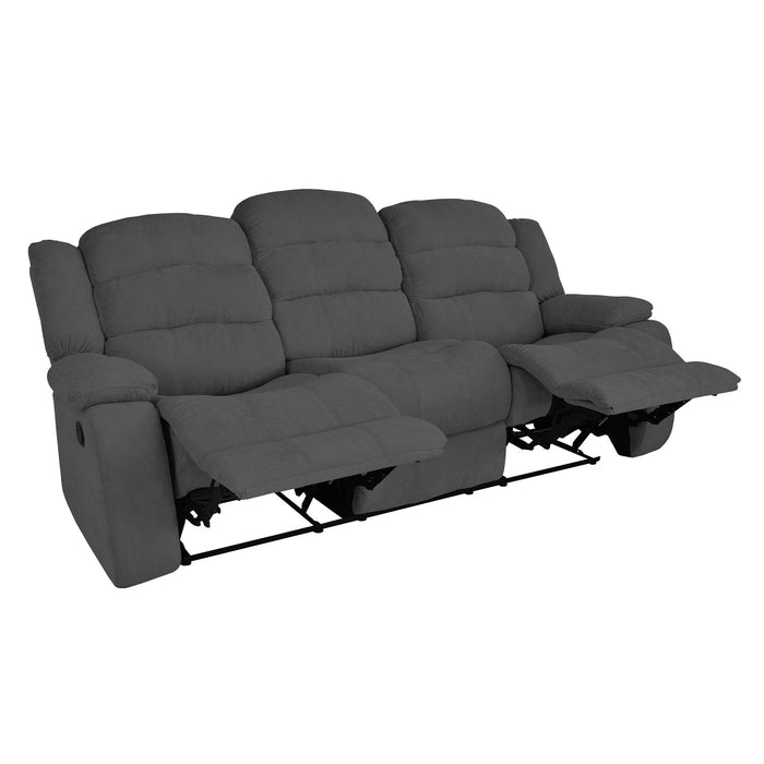 Sofá Reclinable 3 Ptos Nico Microfibra Suprema Gri