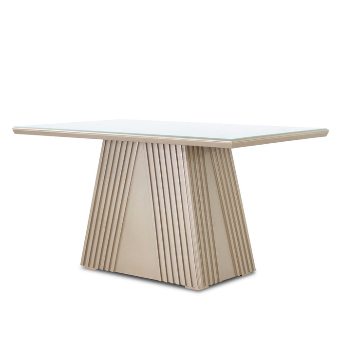 Comedor 6 Ptos Jansen Suprema Sand, Champaña Ultraglass