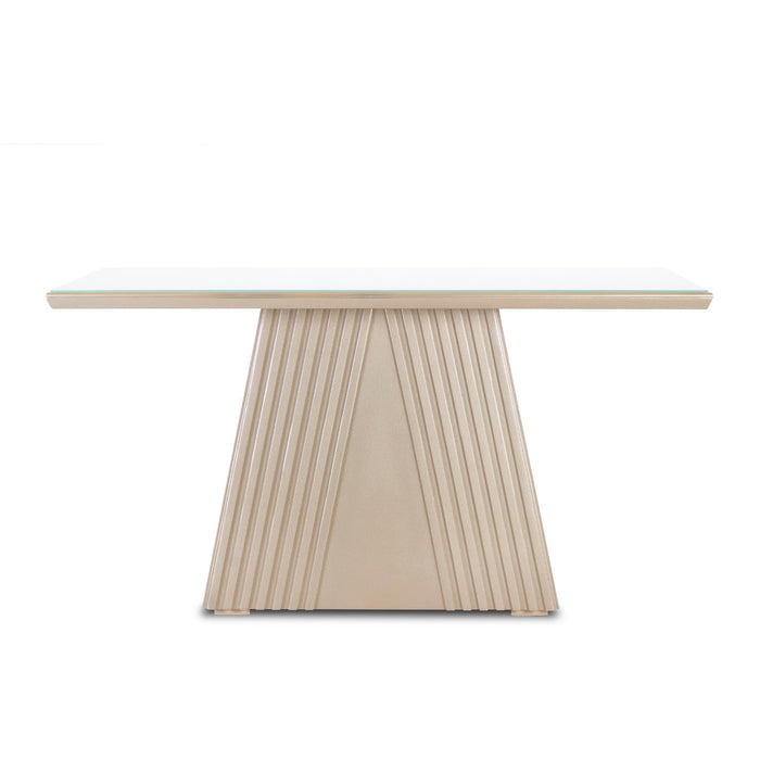 Comedor 6 Ptos Jansen Suprema Sand, Champaña Ultraglass