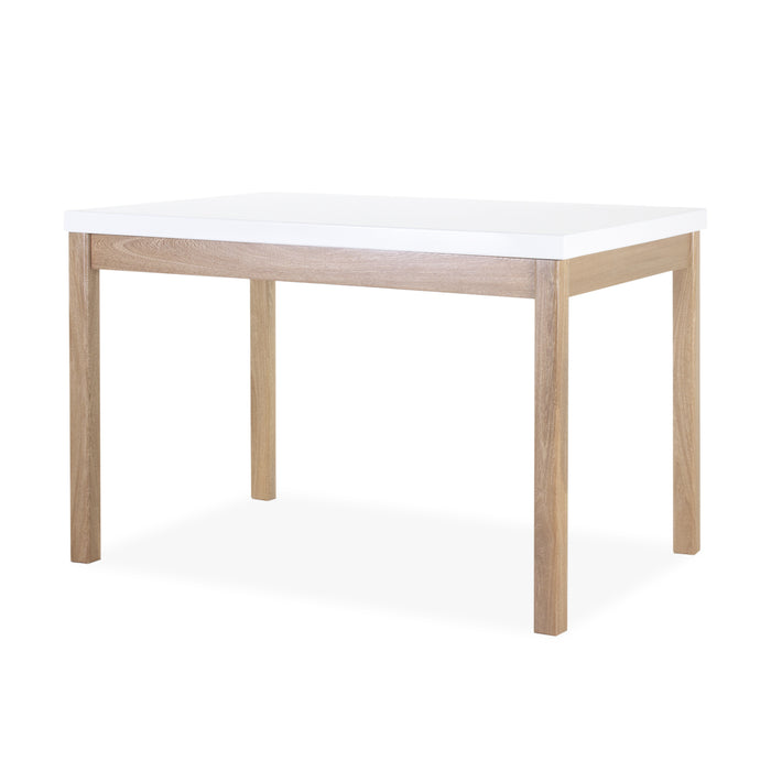 Comedor 6 Ptos Walcot Eurolino Azul Acero, Natural y Blanco