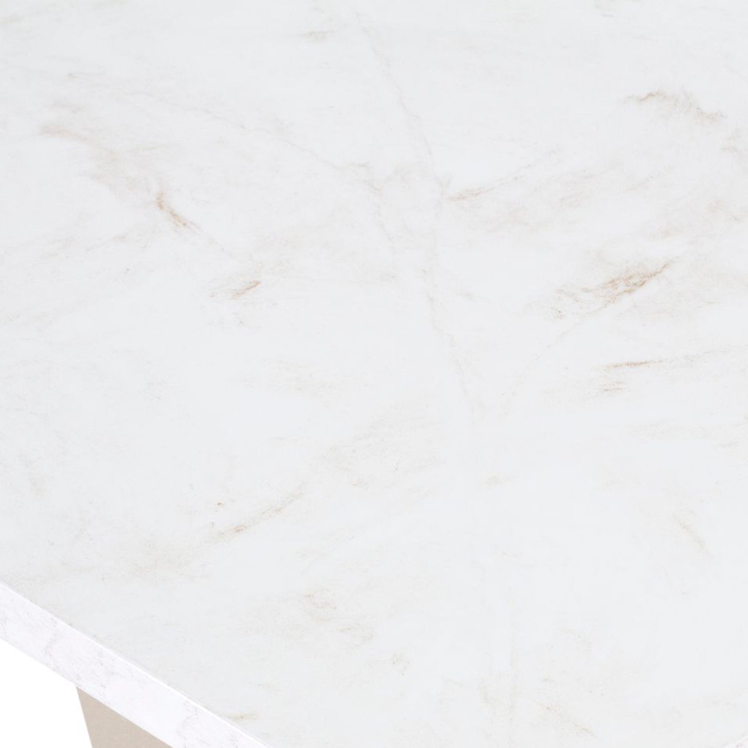 Comedor 6 Ptos Roma Velvet Marmol, Blanco Perla y Champaña