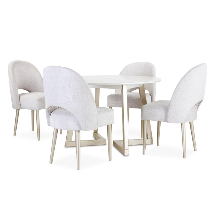 Comedor 4 Ptos Lisboa Velvet Marmol, Champaña