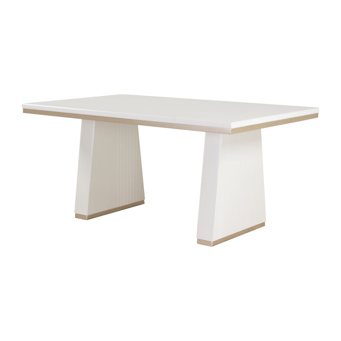 Comedor 6 Ptos Berlin Velvet Beige, Champaña