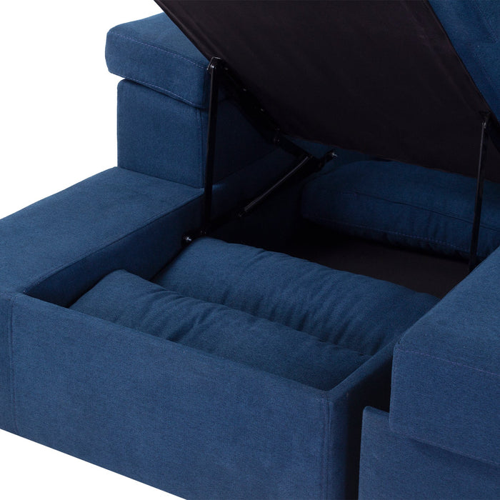 Sala Cama Holden Lino Kazan Azul