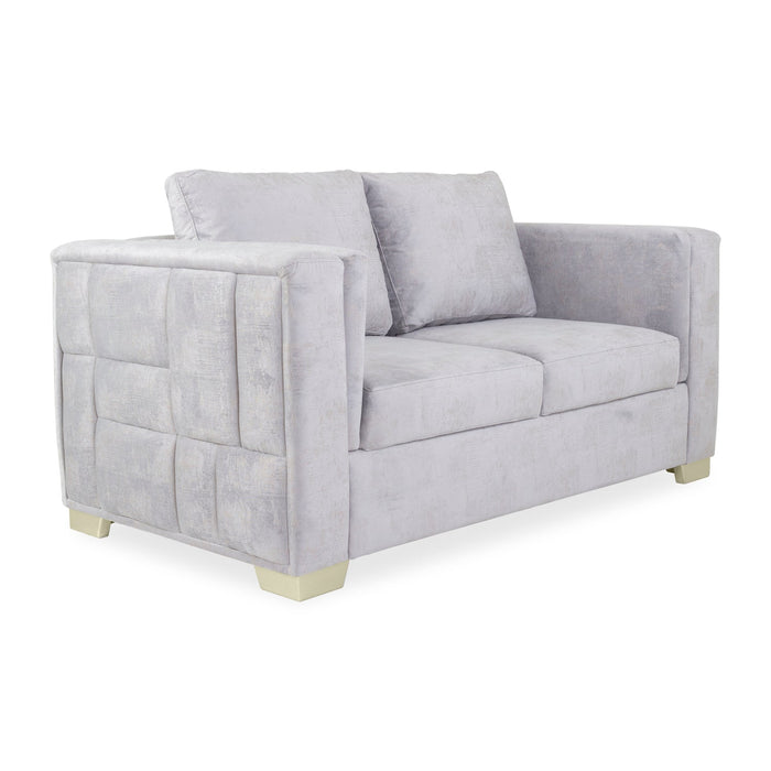 Sofá 3 Ptos Luxury Chenille Plata