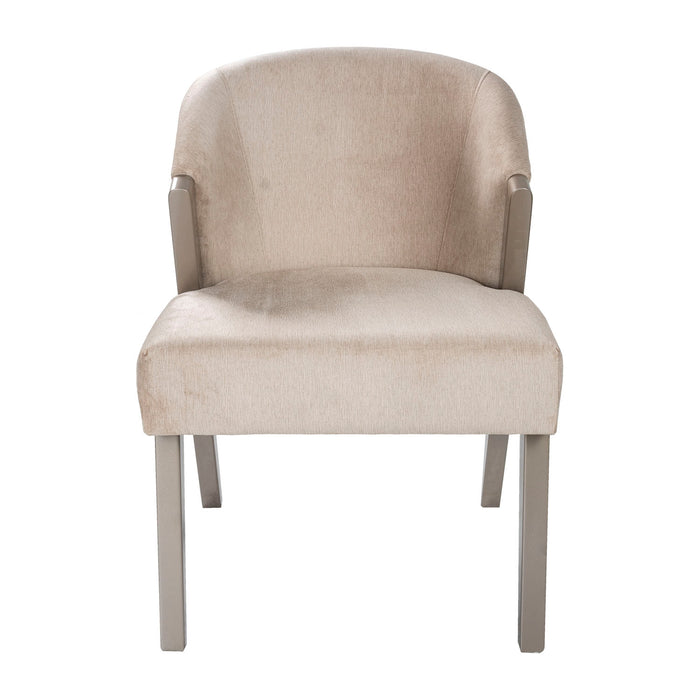 Comedor 6 Pto Living Velvet Beige, Taupe Perla Ultraglass