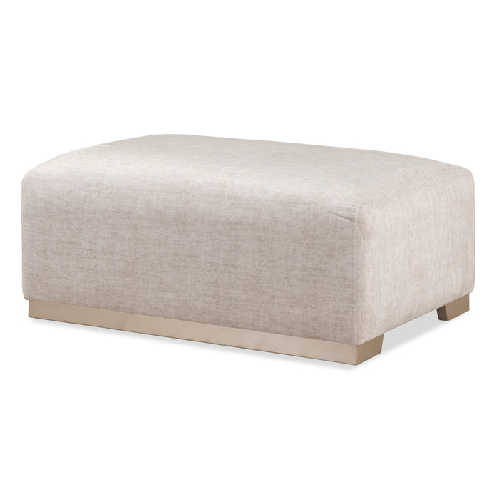 Puff Berlin Atlas Marmol Beige, Champaña