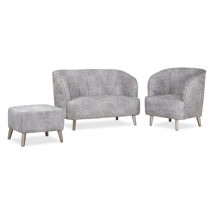 Sala Modular Oslo Velvet Gris,Champaña