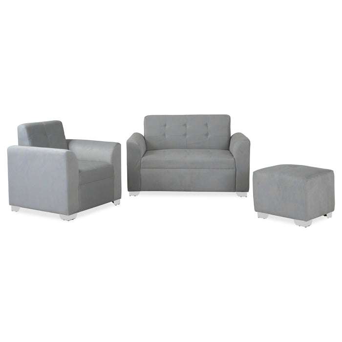 Sala Modular Bruce Velvet Piazzola Plata