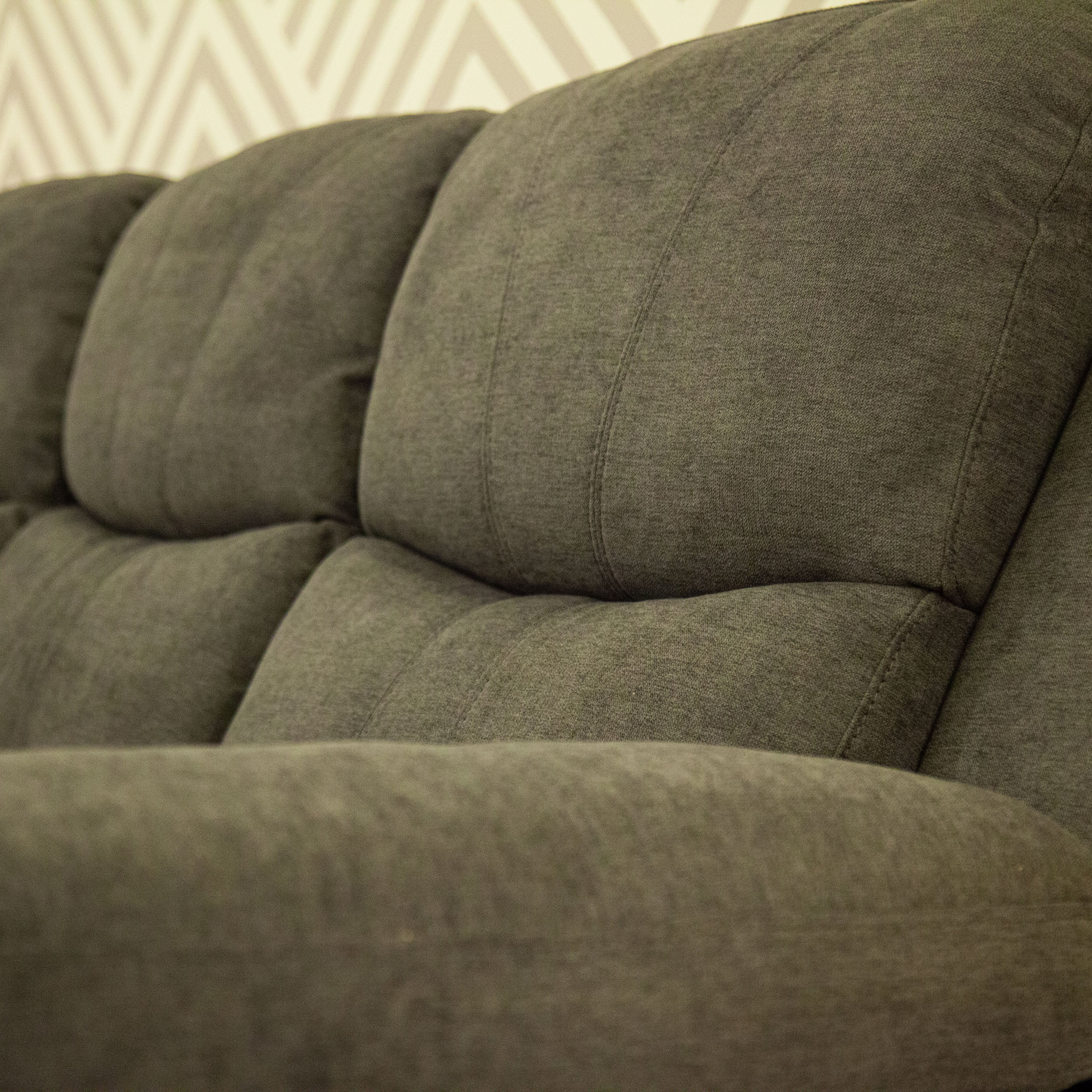 Sofa Reclinable 2 Puestos Nordis Microfibra Gris Plomo